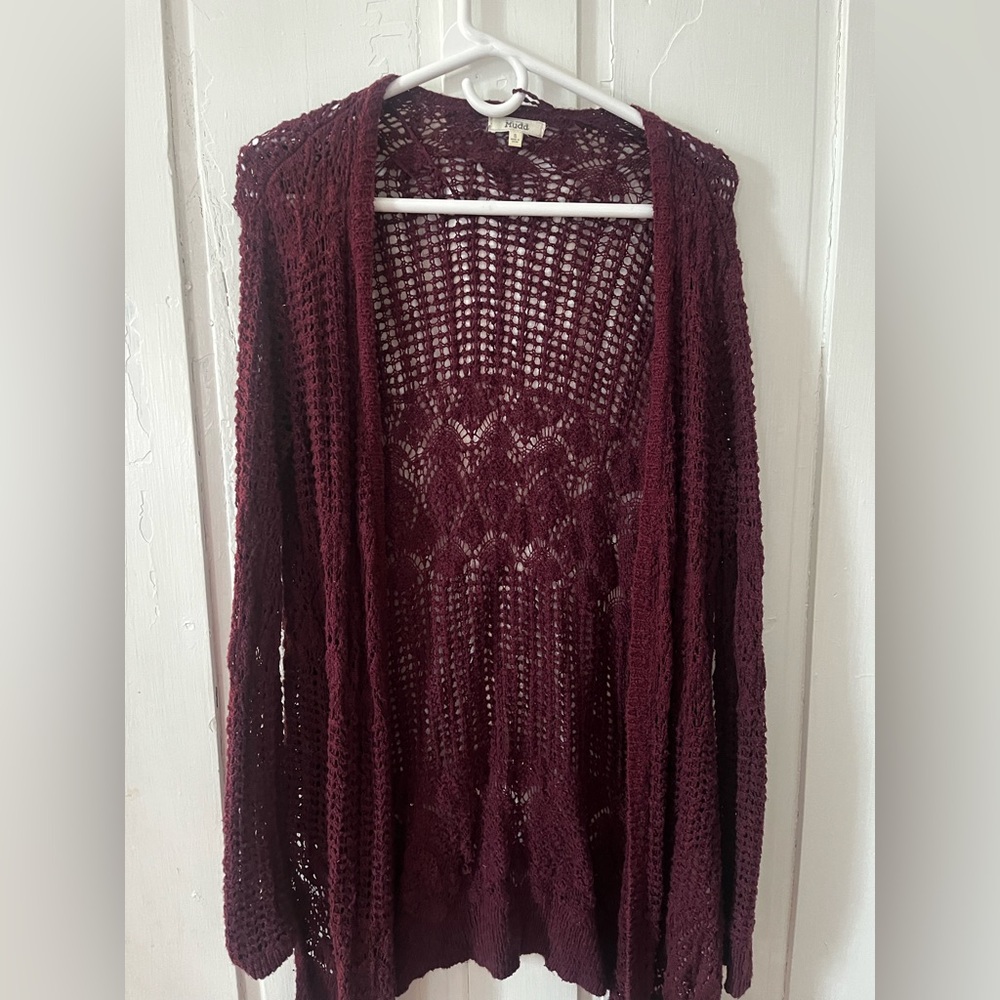 Women's Burgundy Knit Sweater